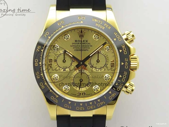 Best Diamonds 116518 Edition 904L Case Strap) SA4130 V4 1:1 Extra SS Noob Goid Plated on Strap Daytona Dial Rubber YG Black (Free 0521